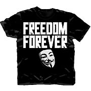 V for Vendetta Freedom Forever Black T-Shirt